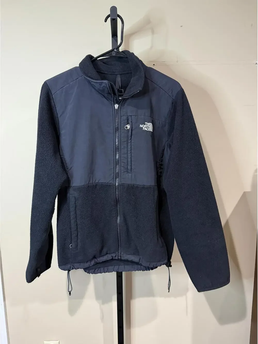 The North Face Men's Black Fleece Jacket with Chest Pocket Medium
